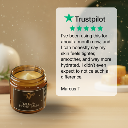 Raw Beef Tallow Honey Balm Anti-Aging Moisturizer