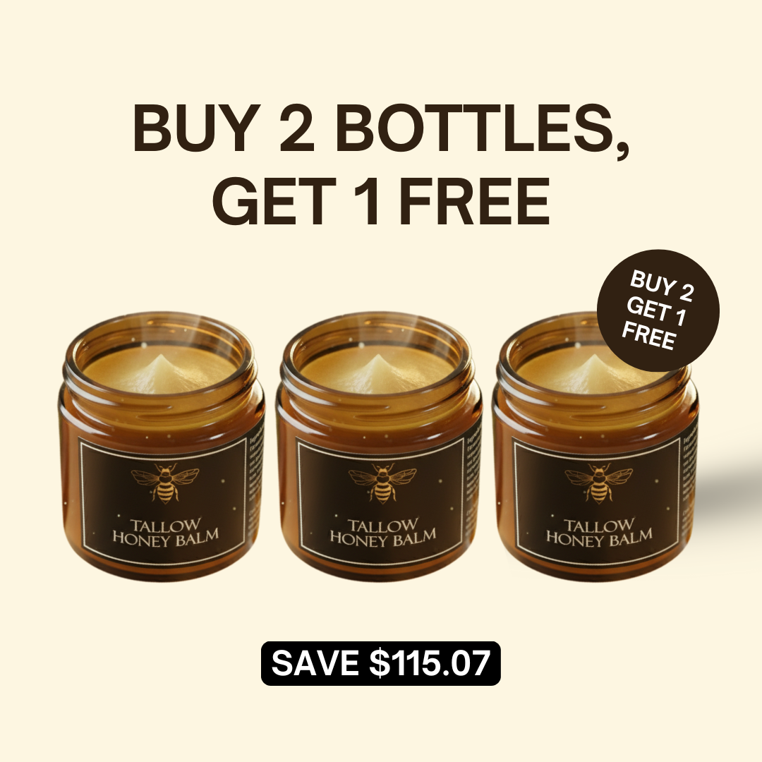 Raw Beef Tallow Honey Balm Anti-Aging Moisturizer